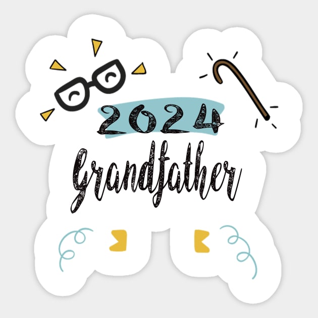 grandfather 2024 Sticker by Vitarisa Tees